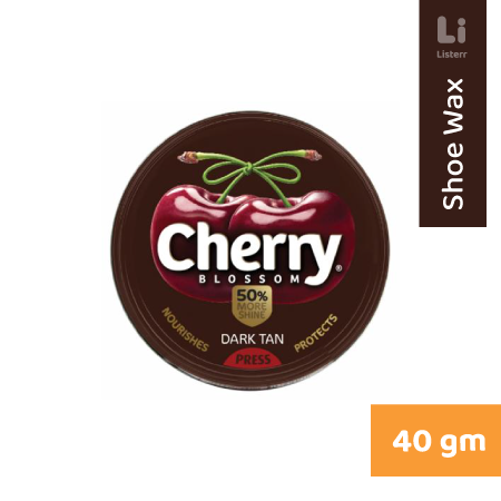 Cherry Blossom Dark Tan Wax Shoe Polish (40g)