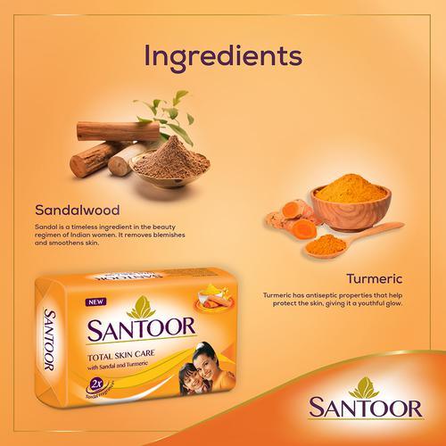 Buy Santoor Sandal & Almond Milk Soap 100 g Online at Best Prices in India  - JioMart.