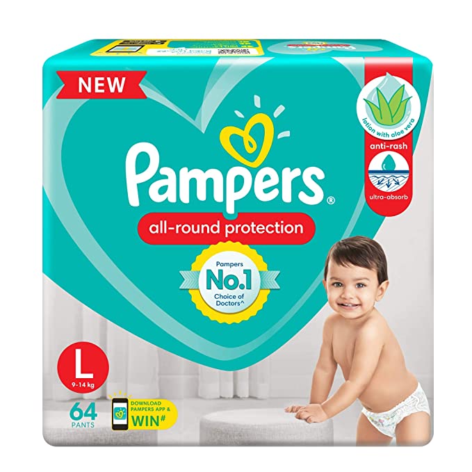 Buy Pampers Baby Dry Pants Diapers Monthly Mega Box Large 128  CountPampers Diaper Pants New Baby 86 Count Online at Low Prices in  India  Amazonin