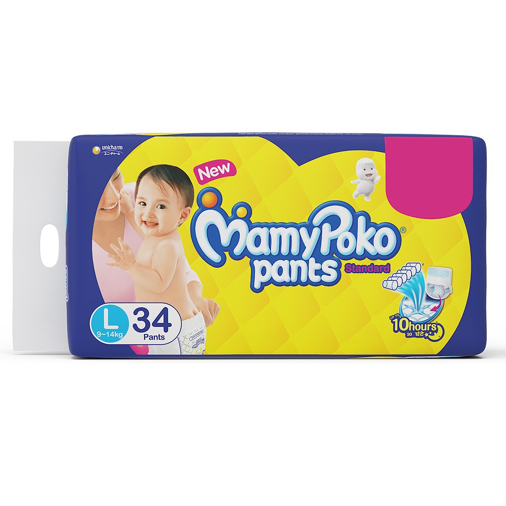 MamyPoko Pants Extra Absorb Baby Diaper, Large (Pack of 64) : Amazon.in:  Baby Products