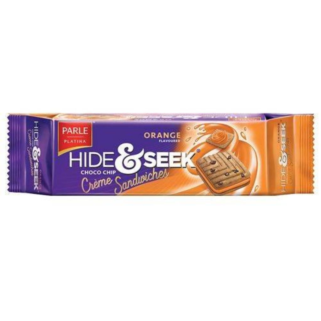Parle Hide Seek Choco Chip Orange Cream Biscuits 100g Listerr An Indian Marketplace